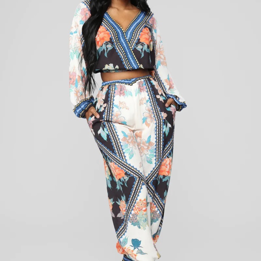 Take a Vacation Pant Set Fashion Nova